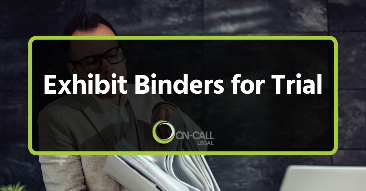 Exhibit Binders for Trial