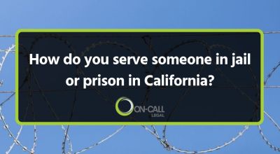 Razor wire against a blue sky and the article title, How Do You Serve Someone in Jail or Prison in California